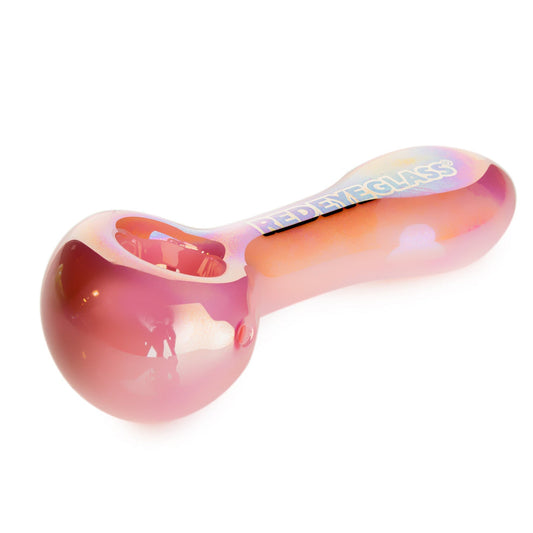 Red Eye Glass 4.5" Opaline Spoon Hand Pipe - Pink Slyme