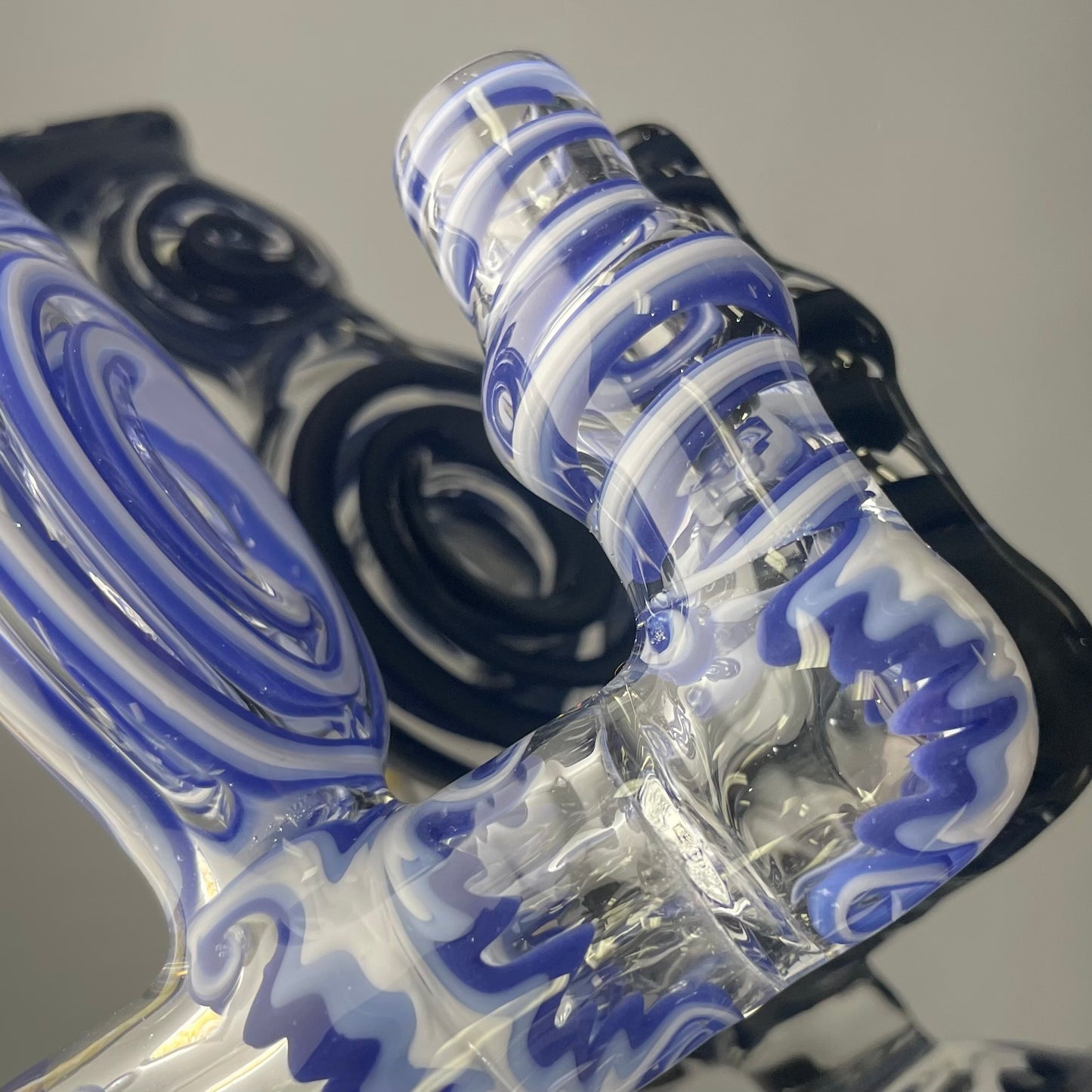 Red Beard Glass Worked 10mm  Mini Donut Inline w/ Quartz Banger