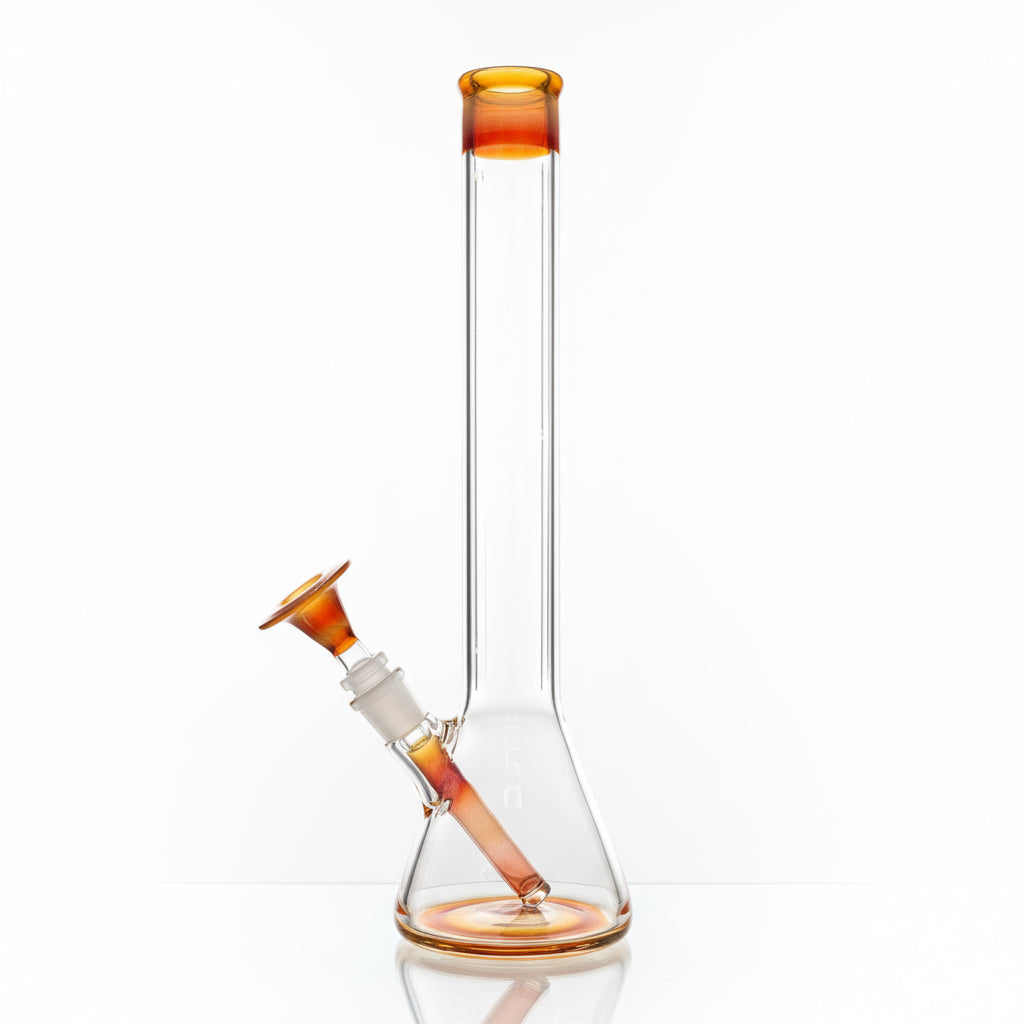 Philip Legge Medium Beaker w/ Colour Accents - Amber Purple