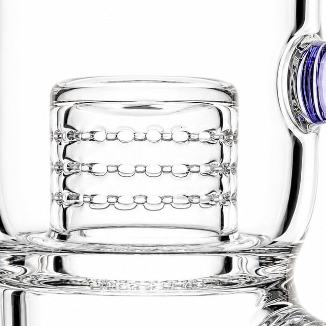 Sovereignty Capcycler w/ 3 Line 9.5mm 6 Cut to Grid Cap 180 Front Facing Partial Accent Tube