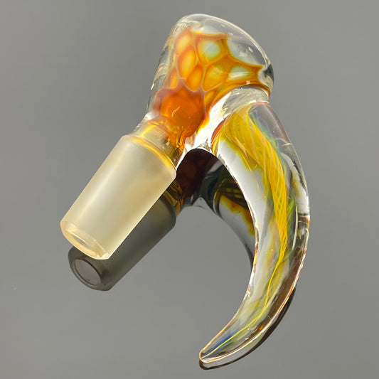 Gore Glass 14mm Fumed Honeycomb Bowl w/ Horn