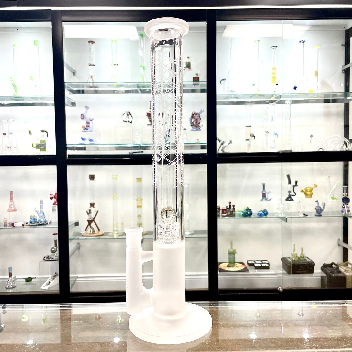 Gnob Glass 44mm 16" Reactor Stemline w/ Sandblasting - #8