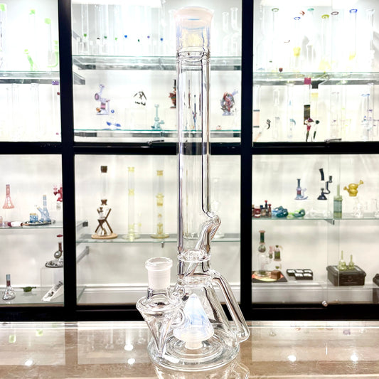 Discobox Large Colour Accented Fixed Single Recycler Beaker - Secret White