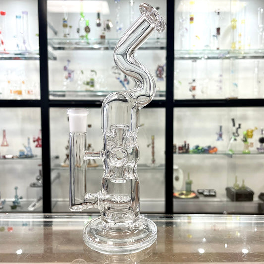 Mimzy Clear Fab Rig w/ Bent Neck - 14mm