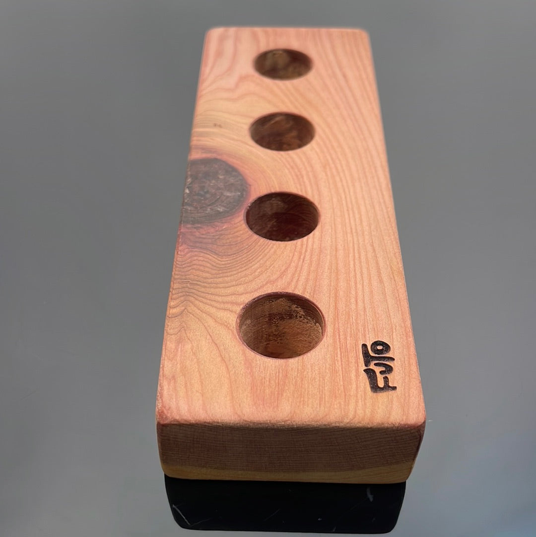 Futo 4 Hole Bowl Stand - 18mm Cedar