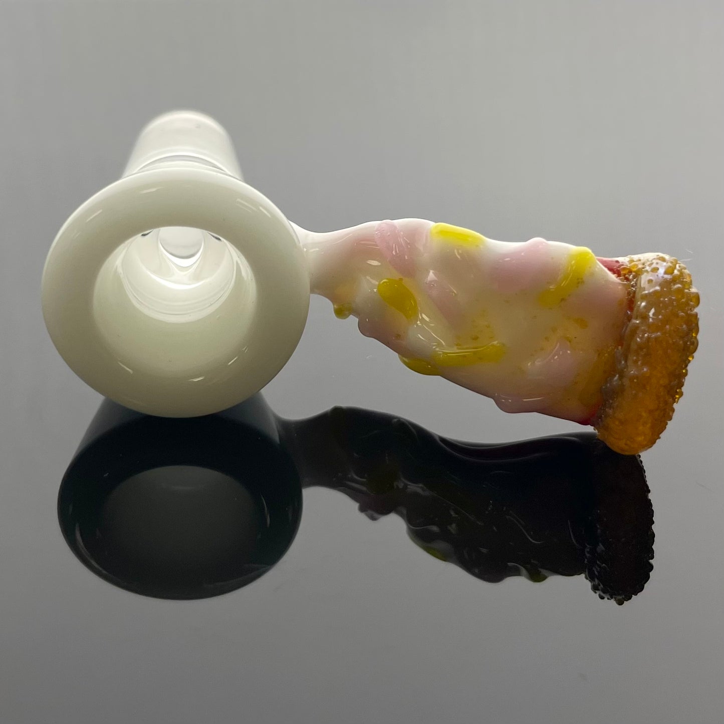 Intent Glass 14mm Pizza Slice Bowl - Pink & Yellow