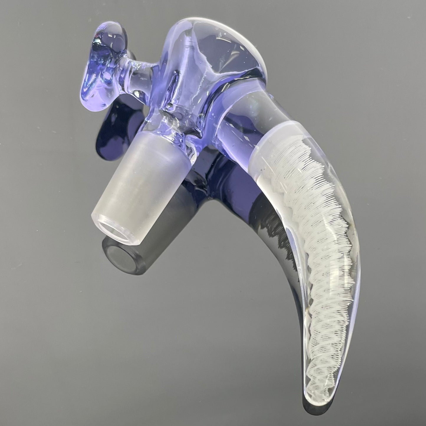 Glass With Jeremy 14mm Heart Bowl w/ UV Cane Horn - Various Colours