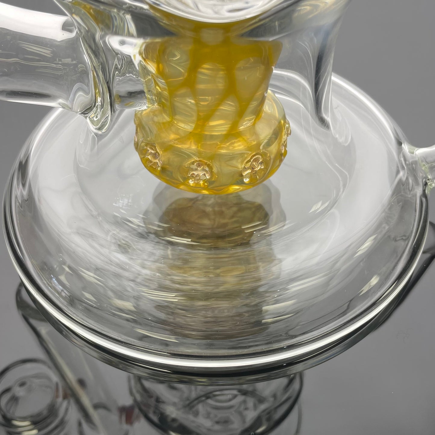 Red Heady Dual Uptake Honeycomb Fab Recycler Tube