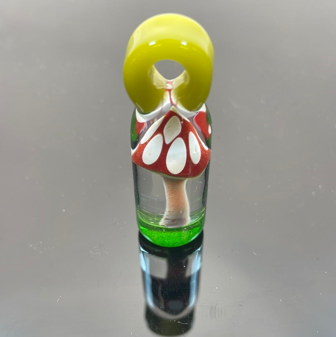 Eckardt Glass Amanita Mushroom Pendant