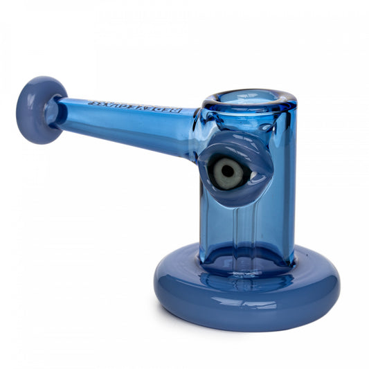 Red Eye Glass 5" All-Seeing Eye Hammer Bubbler - Sapphire Blue/Periwinkle