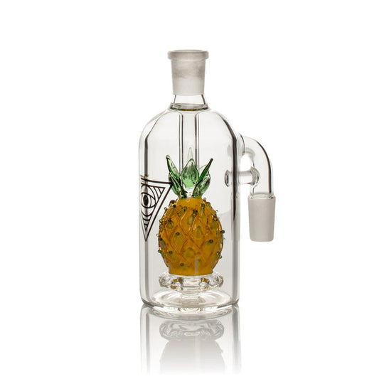 Red Eye Glass 14mm 90 Degree Pineapple Ash Catcher