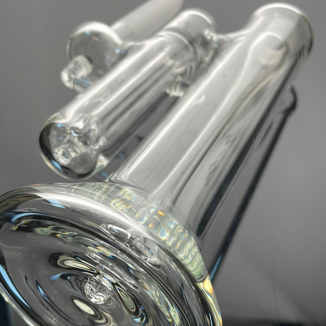 Green Belt Clear Double Bubbler 18mm