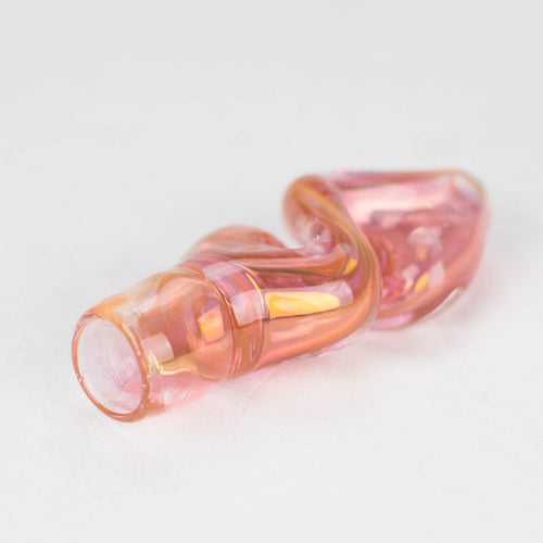 2.5" Pink Gold Fumed Twist Glass Pipe