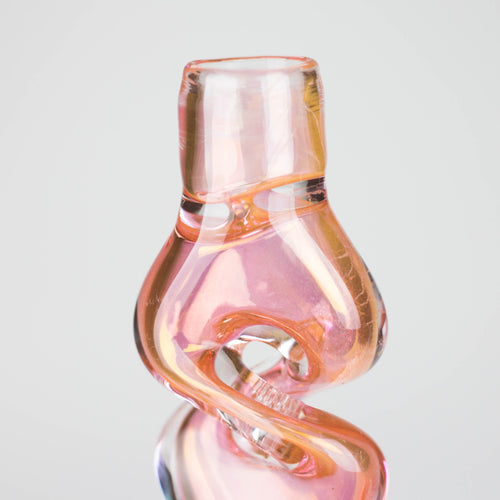 2.5" Pink Gold Fumed Twist Glass Pipe