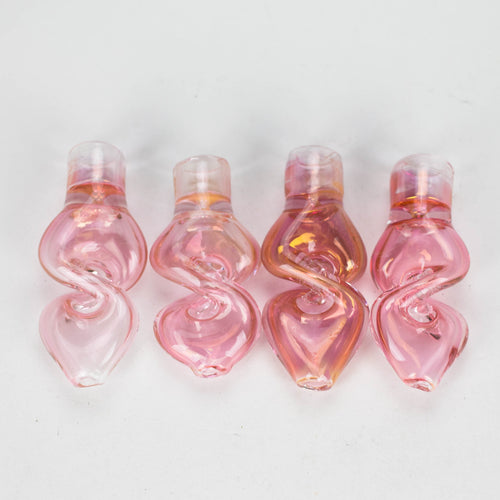 2.5" Pink Gold Fumed Twist Glass Pipe