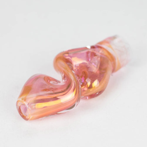 2.5" Pink Gold Fumed Twist Glass Pipe