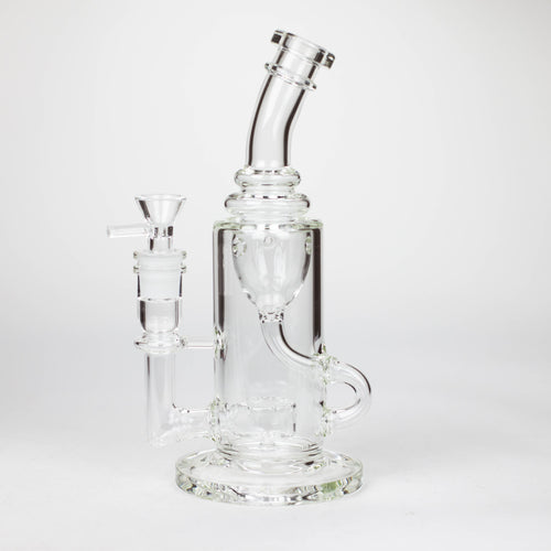 10" Unbranded Clear 14mm Klein Recycler w/ Bowl