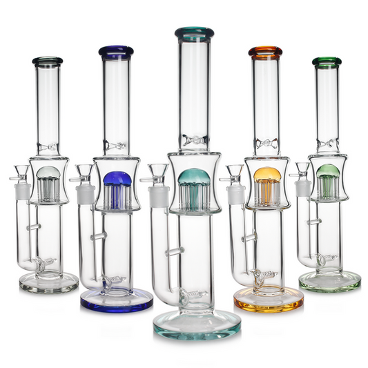 Unbranded 15" 18mm Stemline to 11 Tree Arm Perc Bong - Various Colours