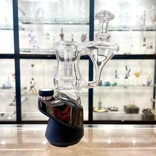 Green Belt Puffco Peak Recycler Top - Clear