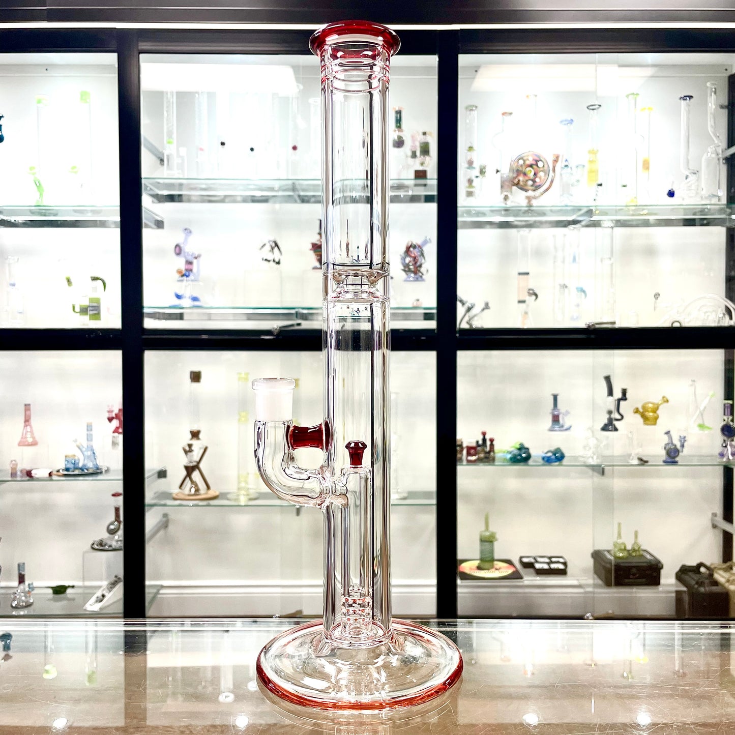 Jamms Straight Tube w/ 360° Pillar Perc - Pomegranate