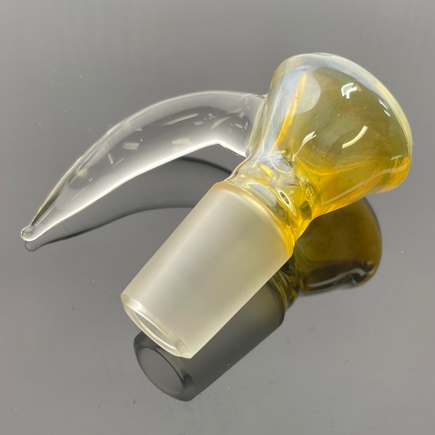 Mastah Glass 18mm Fumed Horn Bowl