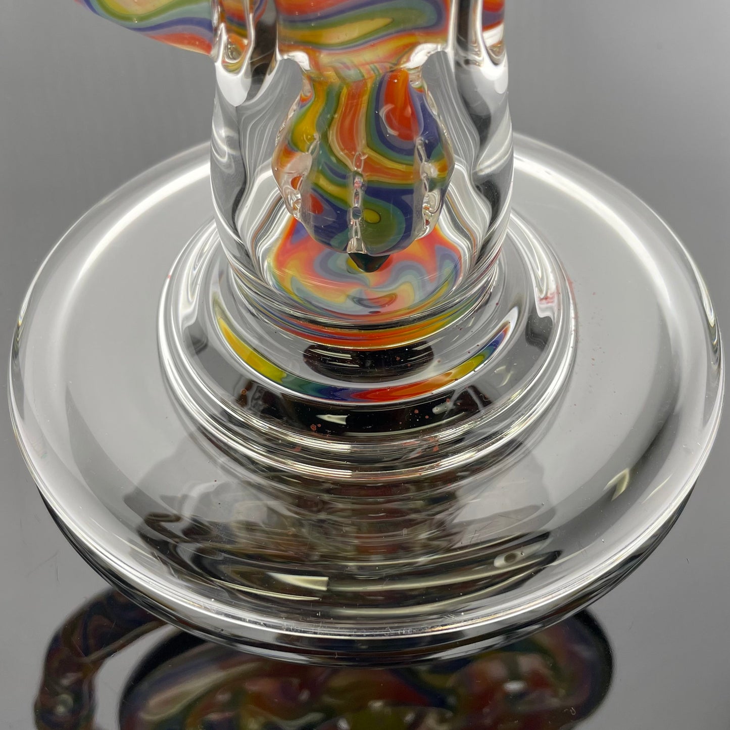 Blazed Worked Swiss Style Tube w/ Opal - Wavy Gravy