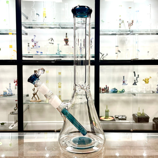 Green Belt Colour Accented Beaker - Heavy Blue Stardust