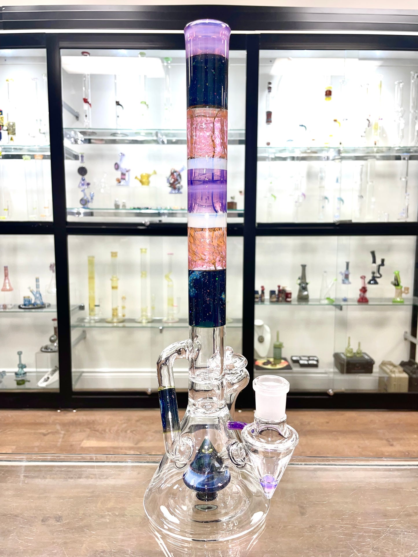 Discobox Colour Accented Fixed Double Recycler Beaker - Space Fume & Crushed Opal #2