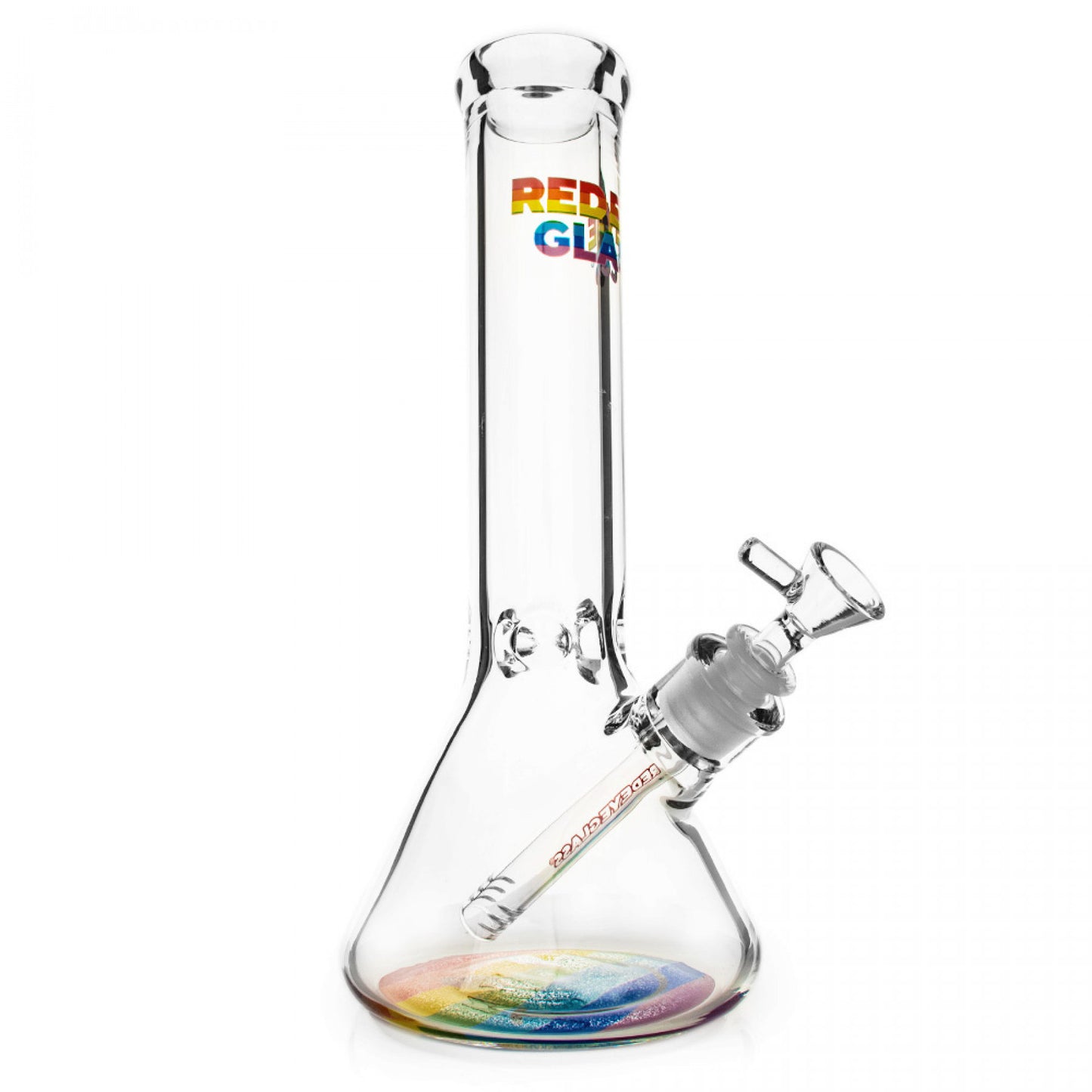 Red Eye Glass 12" 7mm Happy Pride Beaker