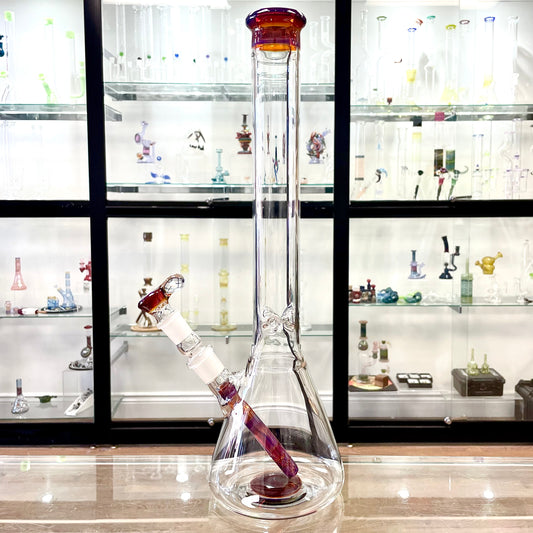 Green Belt Colour Accented Beaker - Amber Purple