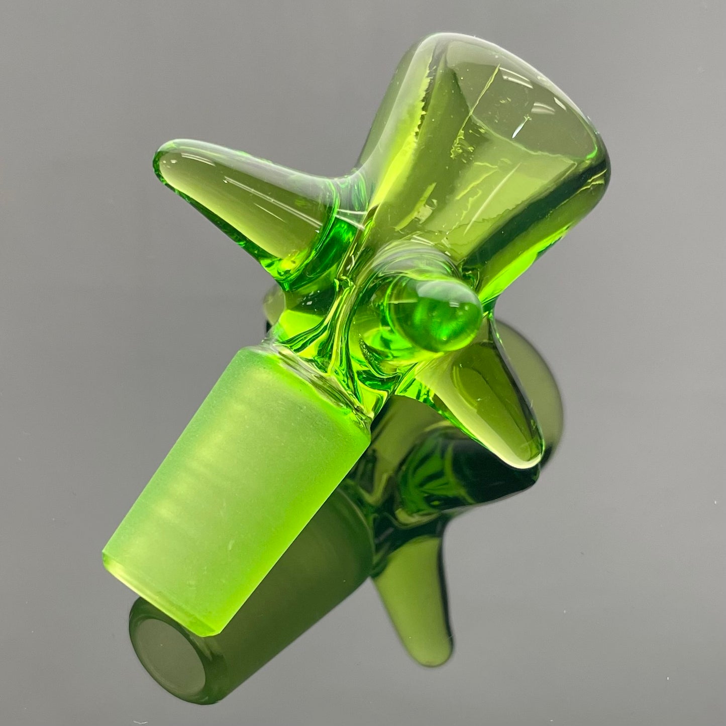 Glass With Jeremy 14mm 1 Hole 4 Horn Bowl - Various Colours