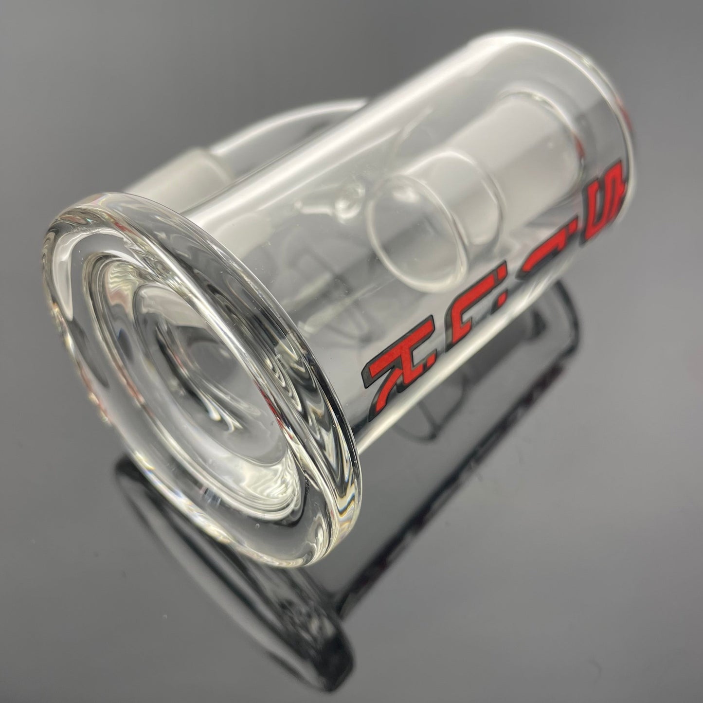 Silk 17" Gridded 3-Line Straight Tube w/ 18mm Bowl & Ash Catcher - 10mm Thick