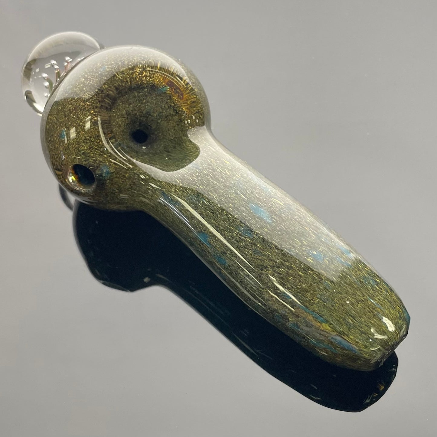 KG Glass 4" Thick Hand Pipe w/ Air Trap Marble