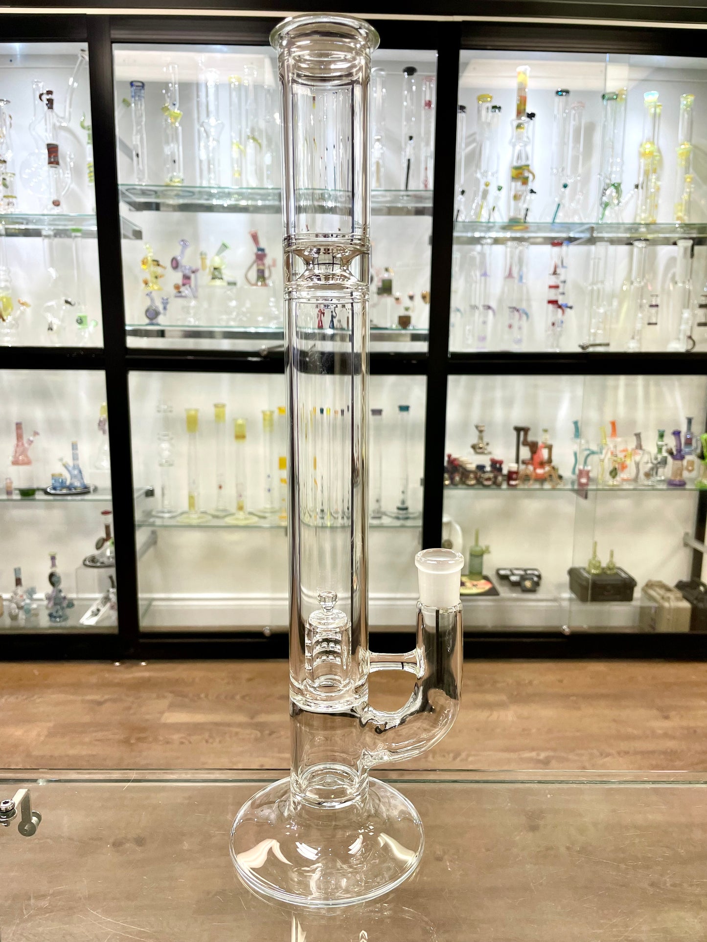 Jamms Straight Tube w/ Gridded Dome Perc - Clear