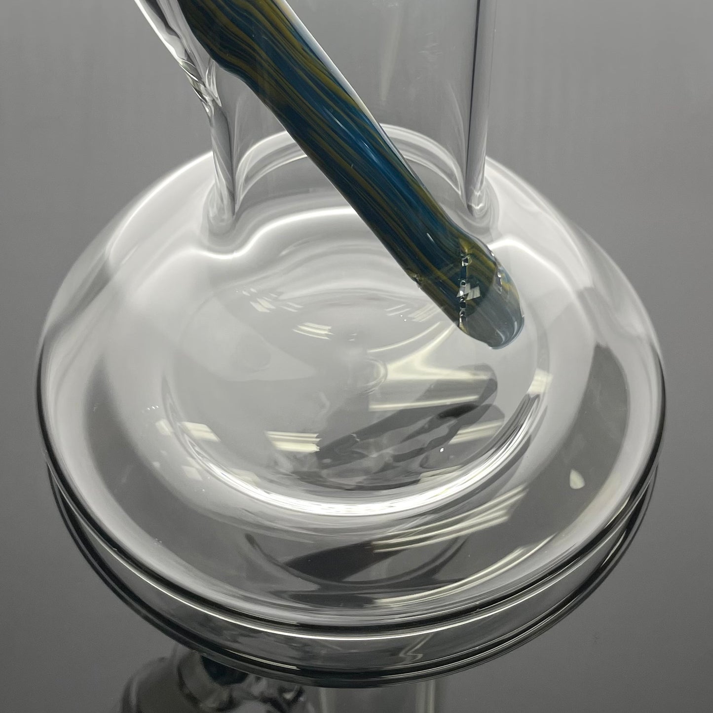 Mastah Glass Hollowfoot Frit Bong - Silk Sapphire