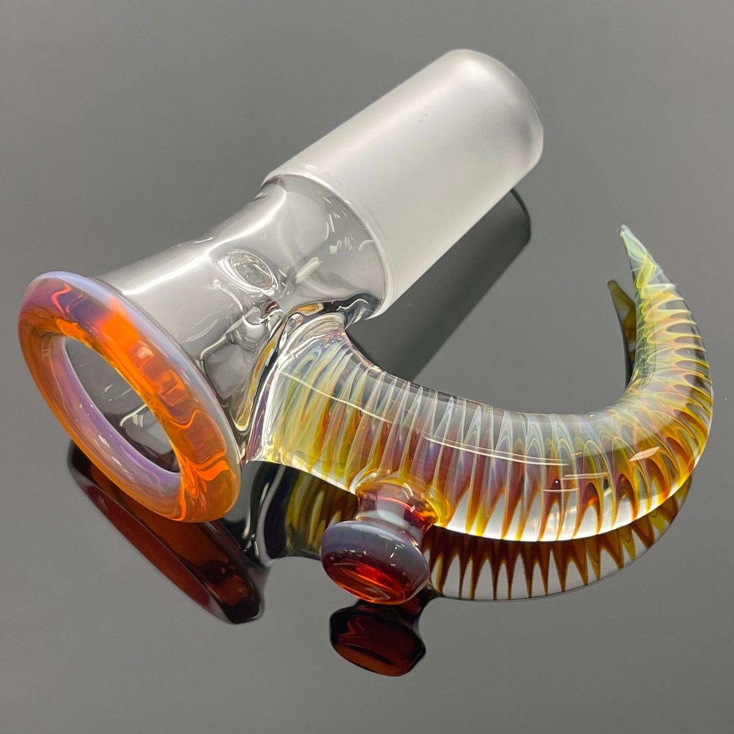 Jamms Clear Base Bowl w/ Colour Lip & Cane 18mm 4 Hole