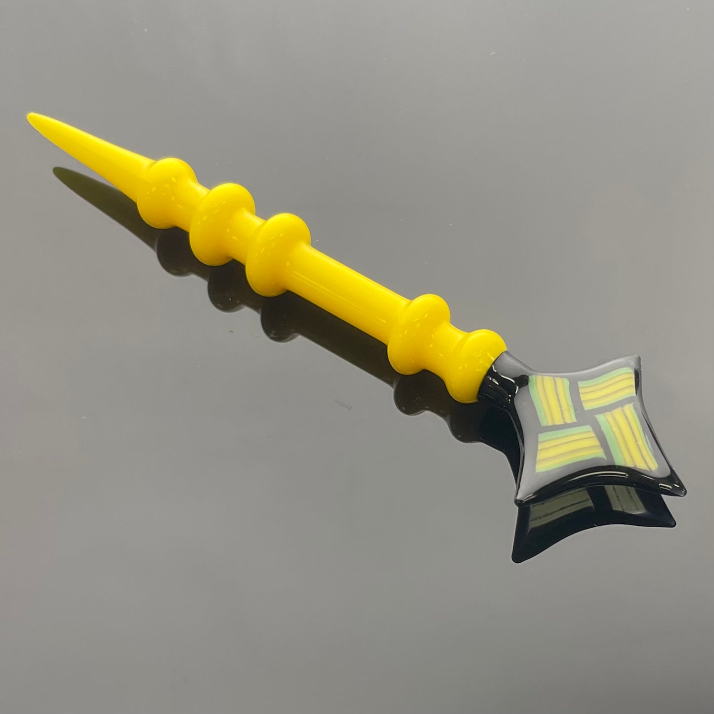 Intent Glass 4" Yellow Chip Weave Dabber