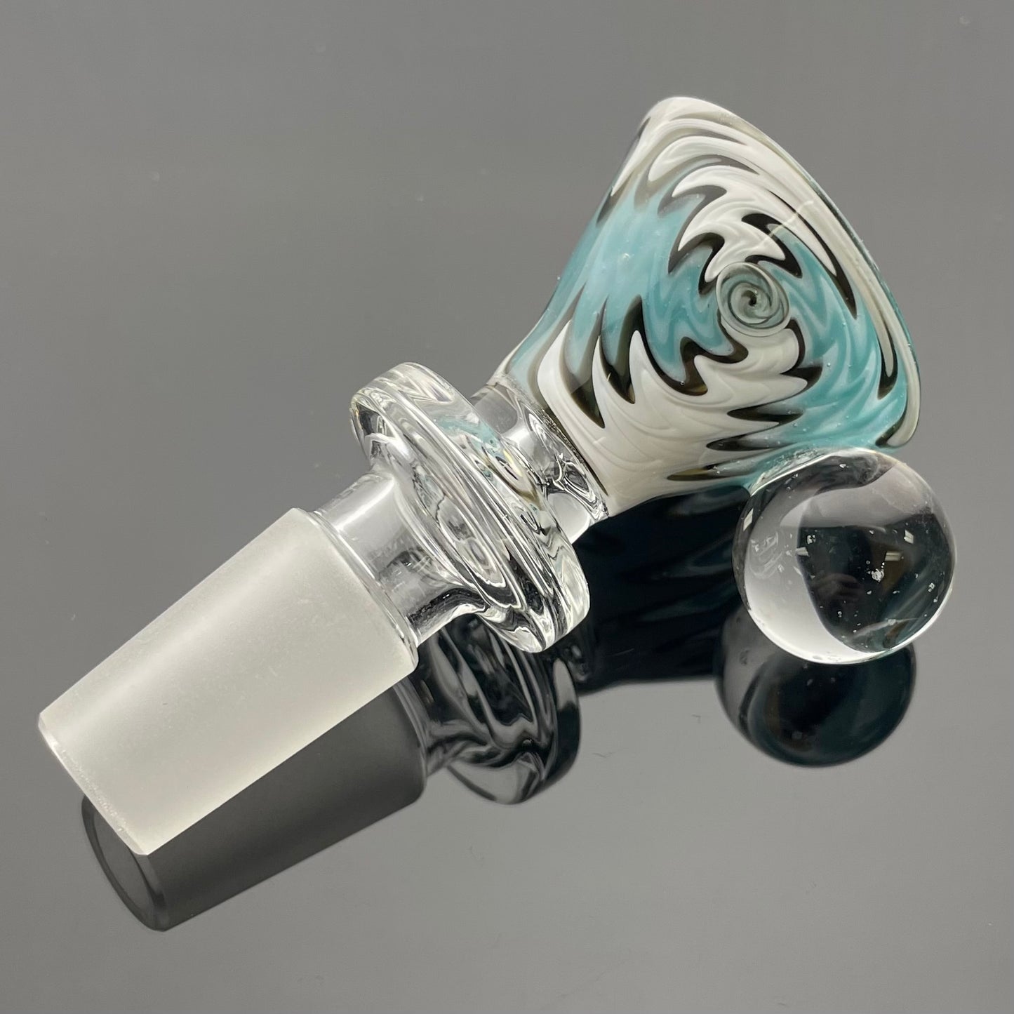OG 14mm Coloured WigWag Bowl w/ Marble - Various Colours