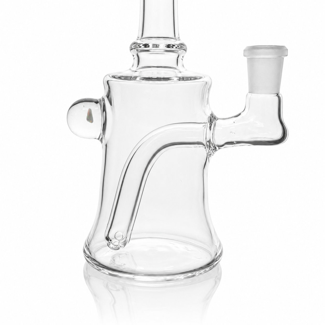 Clarks Glass 14mm Clear Bent Neck Mini Tube w/ Factory Joint