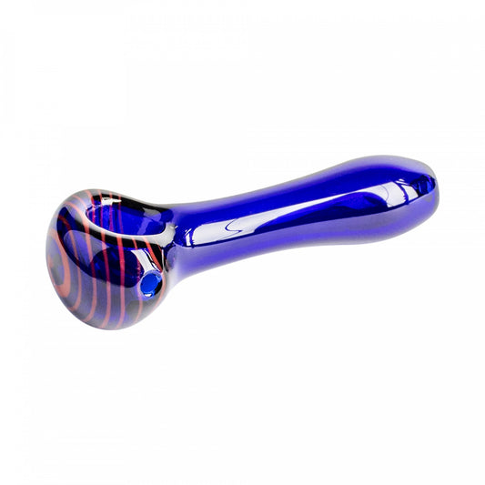 Red Eye Glass 3.25" Econo Swirl Hand Pipe - Blue