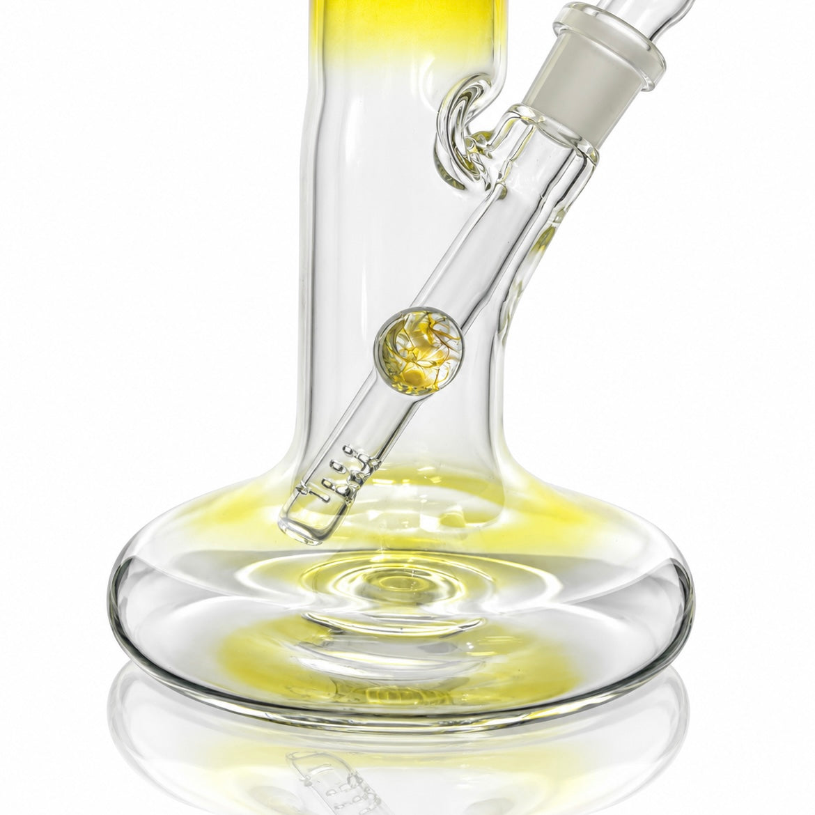 Mastah Glass Fumed 15" Hollow Foot Straight Tube w/ 18mm-18mm Stem