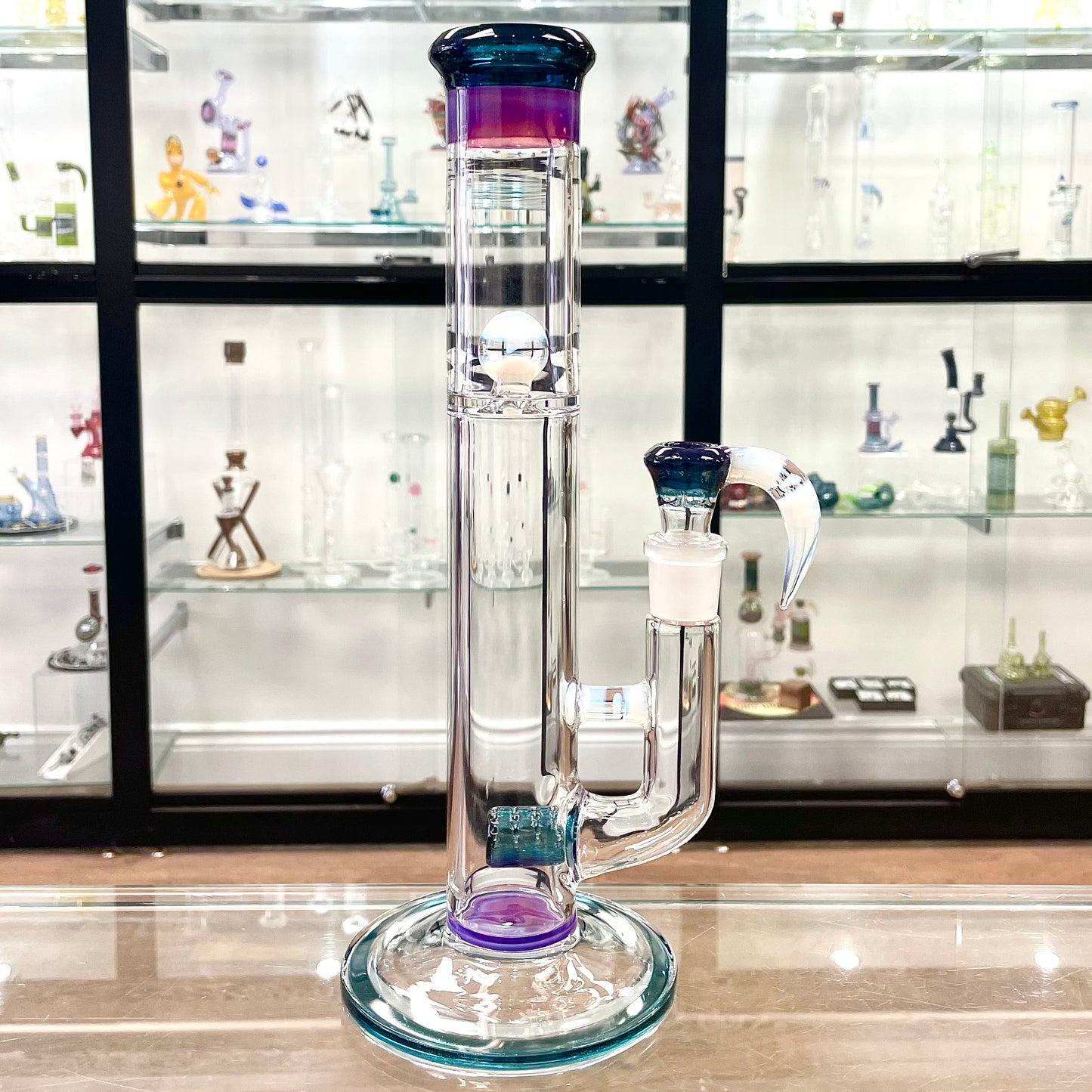 Green Belt Worked Marble Guard Tube + Bowl Set w/ 3 Opals