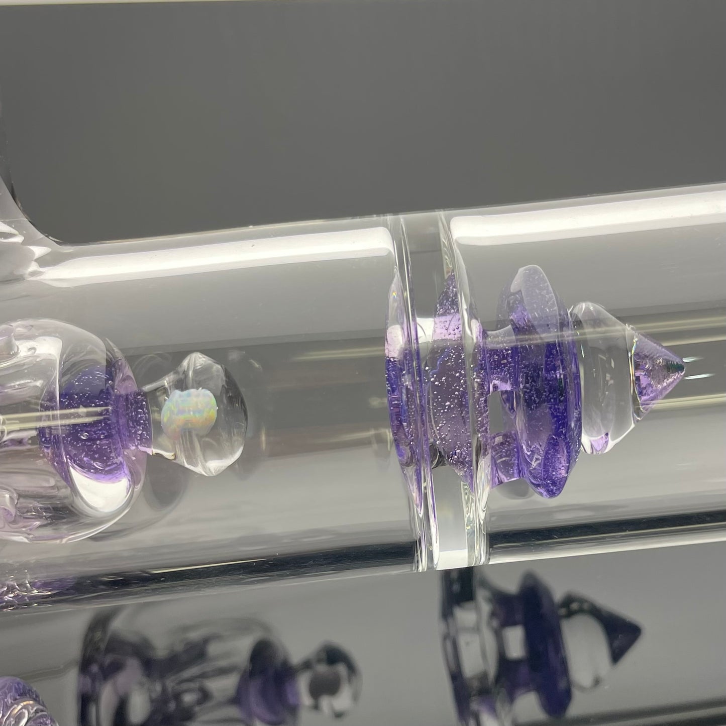 Blazed 44mm 3 Line Tree Tube - Purple Lollipop Accents w/ Opals