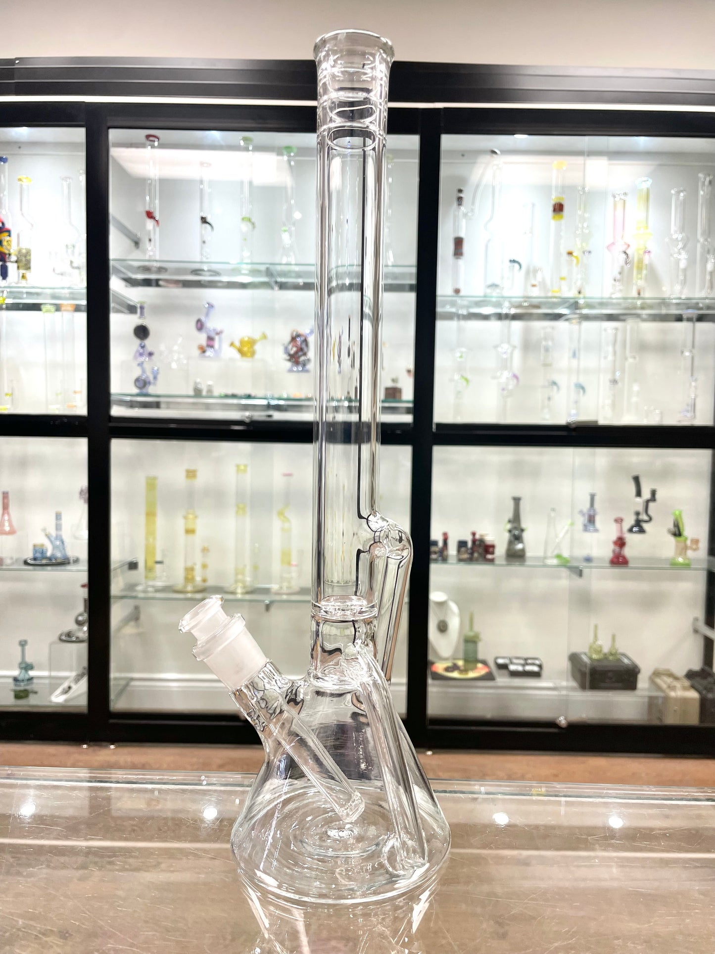 Discobox Clear Single Recycler Beaker w/ Removable Stem - #1