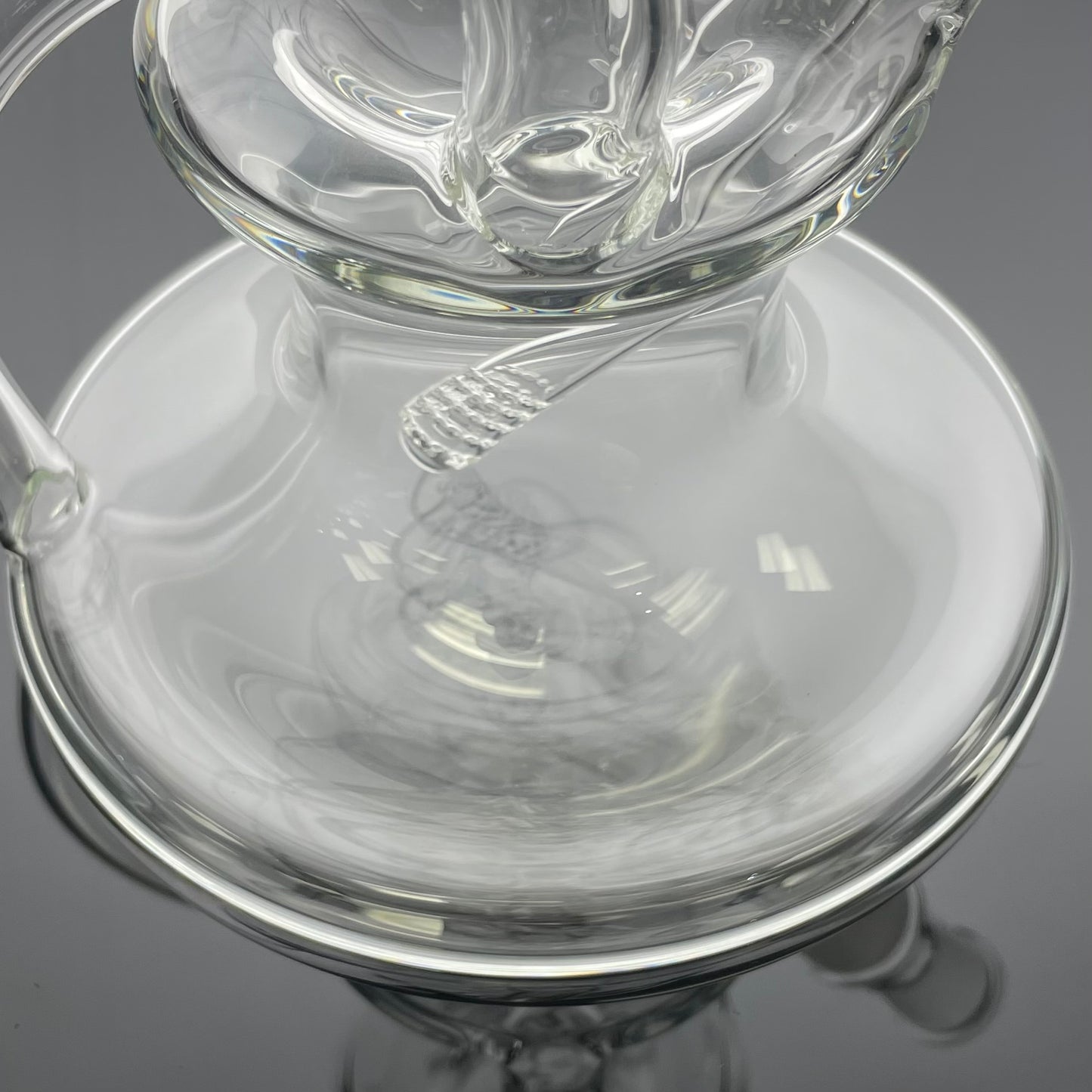 Red Heady Clear D.U.S.C. Recycling Tube w/ Lysergic Glass Art Downstem