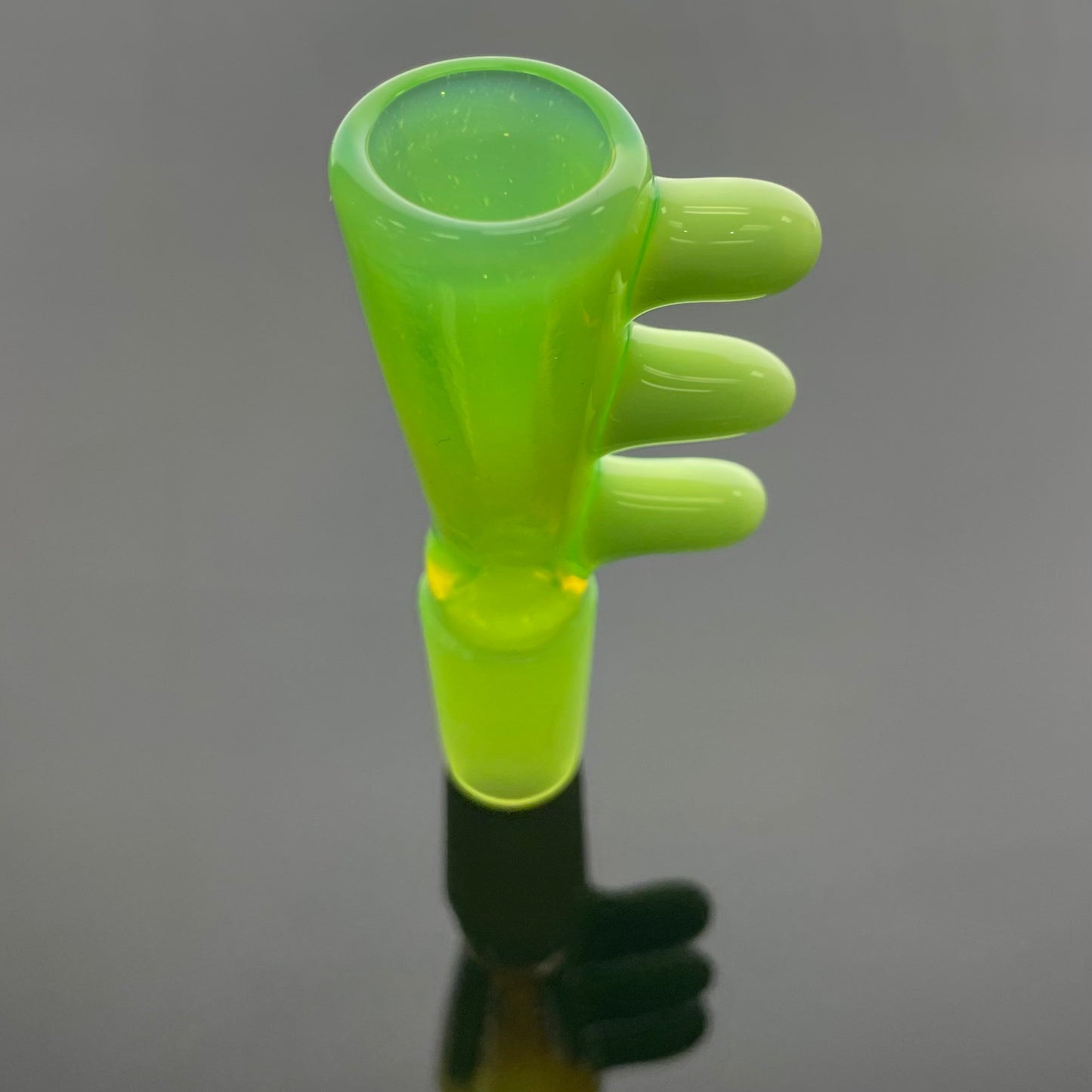 Glass With Jeremy 14mm 1 Hole Triple Horn Bowl - Various Colours