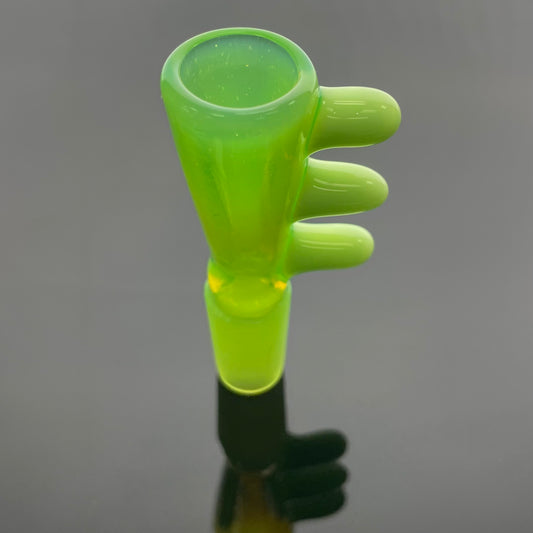 Glass With Jeremy 14mm 1 Hole Triple Horn Bowl - Various Colours