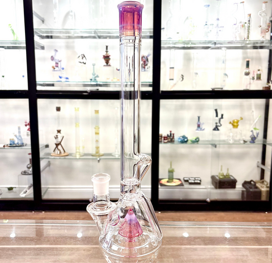 Discobox Colour Accented Fixed Single Recycler Beaker - Karmaline