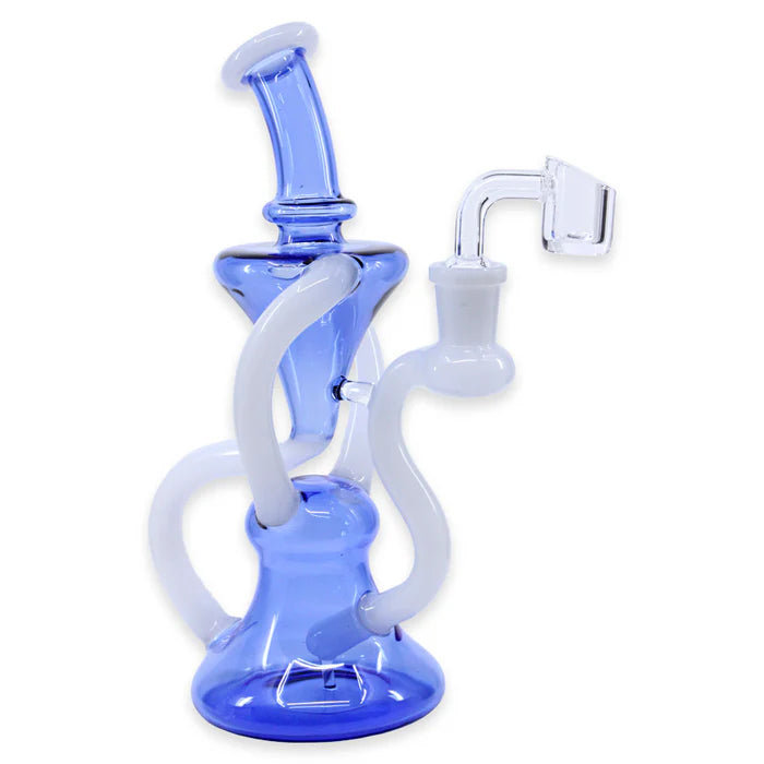 Plain Jane 8" 14mm Floater Recycler w/ Quartz Banger