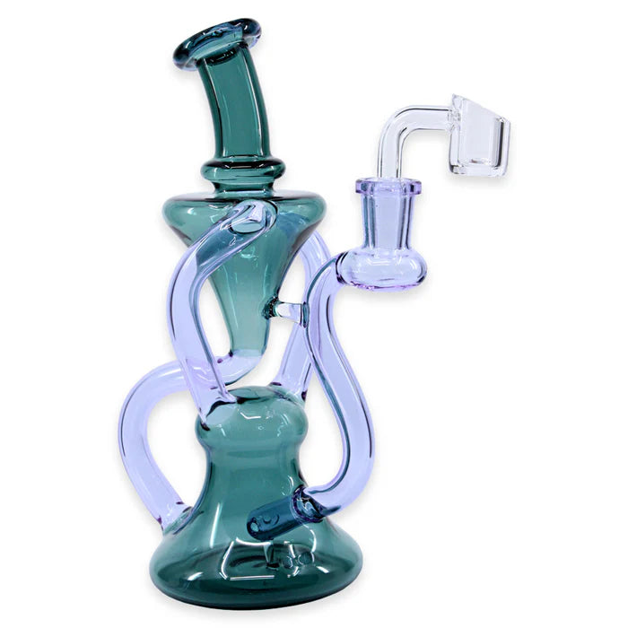 Plain Jane 8" 14mm Floater Recycler w/ Quartz Banger